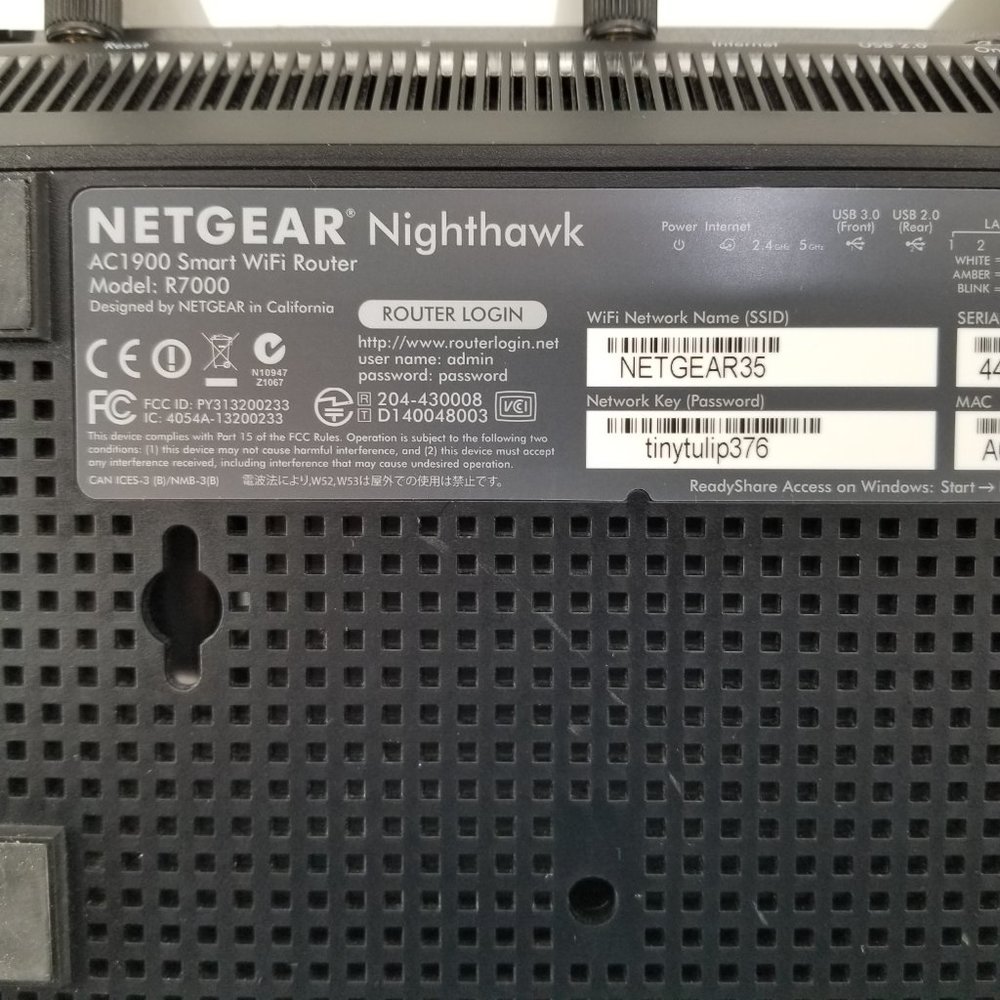Netgear Nighthawk AC1900 Smart WiFi Router Model R7000 Black Super Fast Gaming - Picture 6 of 7